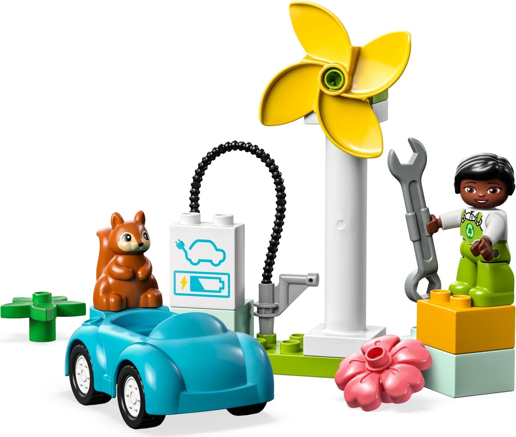Town Wind Turbine and Electric Car